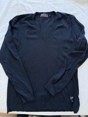 Golfini Women's V-Neck Sweater - Black
